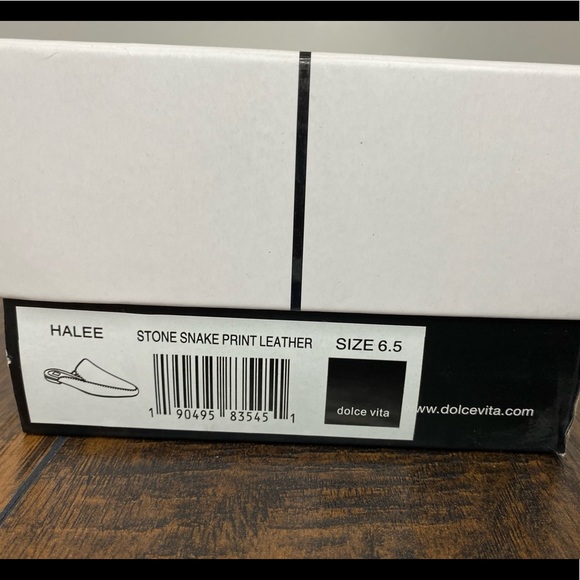 Dolce Vita Halee Flat Mule Stone Snake Print 6.5 - Picture 6 of 6